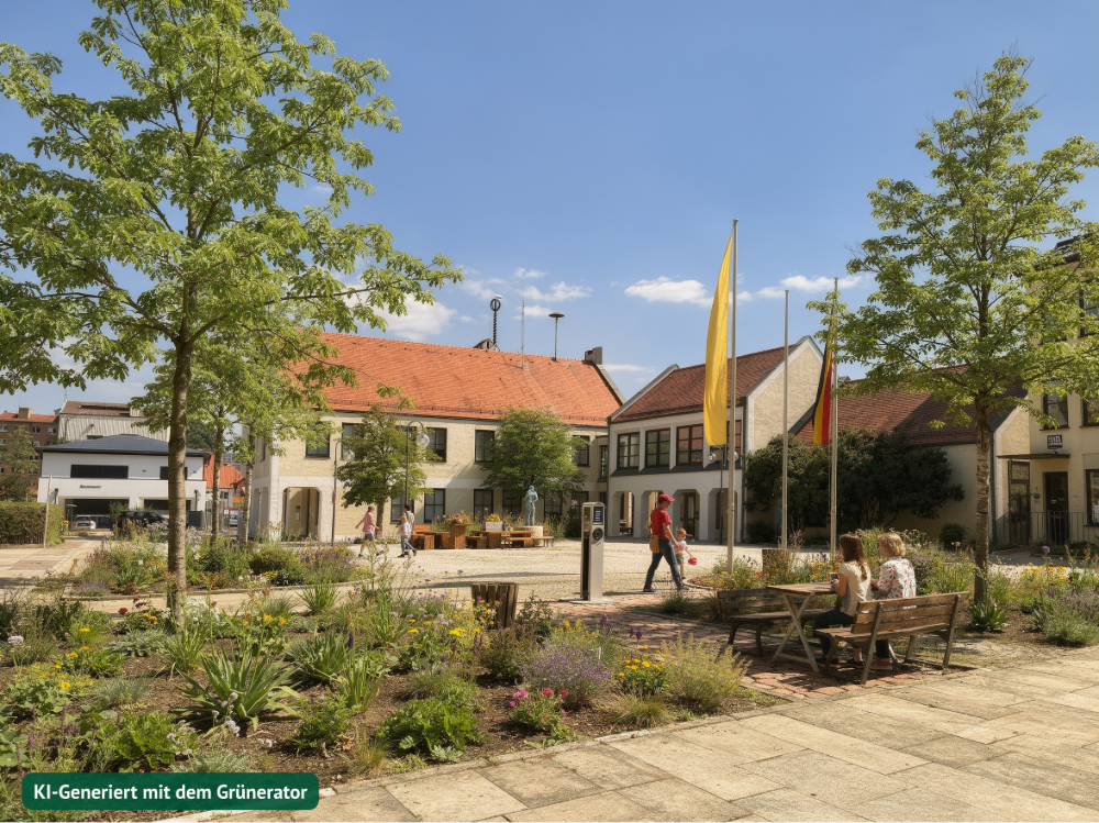 Entsiegelung des Rathausplatzes in Rohrbach an der Ilm | mit KI generiert